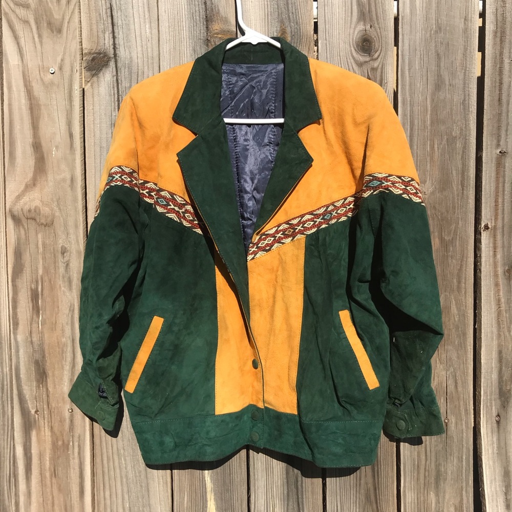 Vintage leather bomber jacket Bali 80’s 90’s coat Green Bay packers retro